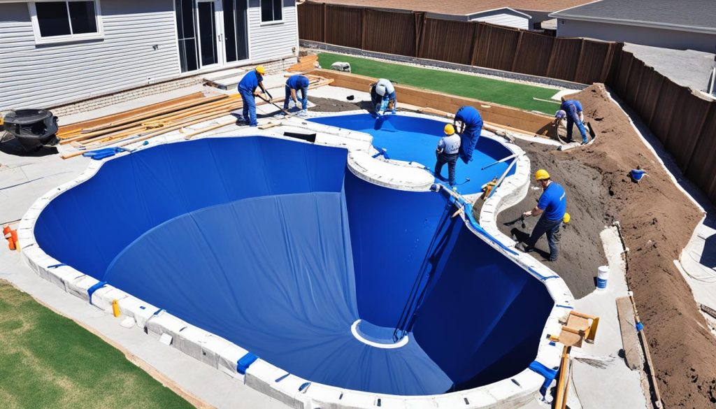 Vinyl Liner Swimming Pool Construction